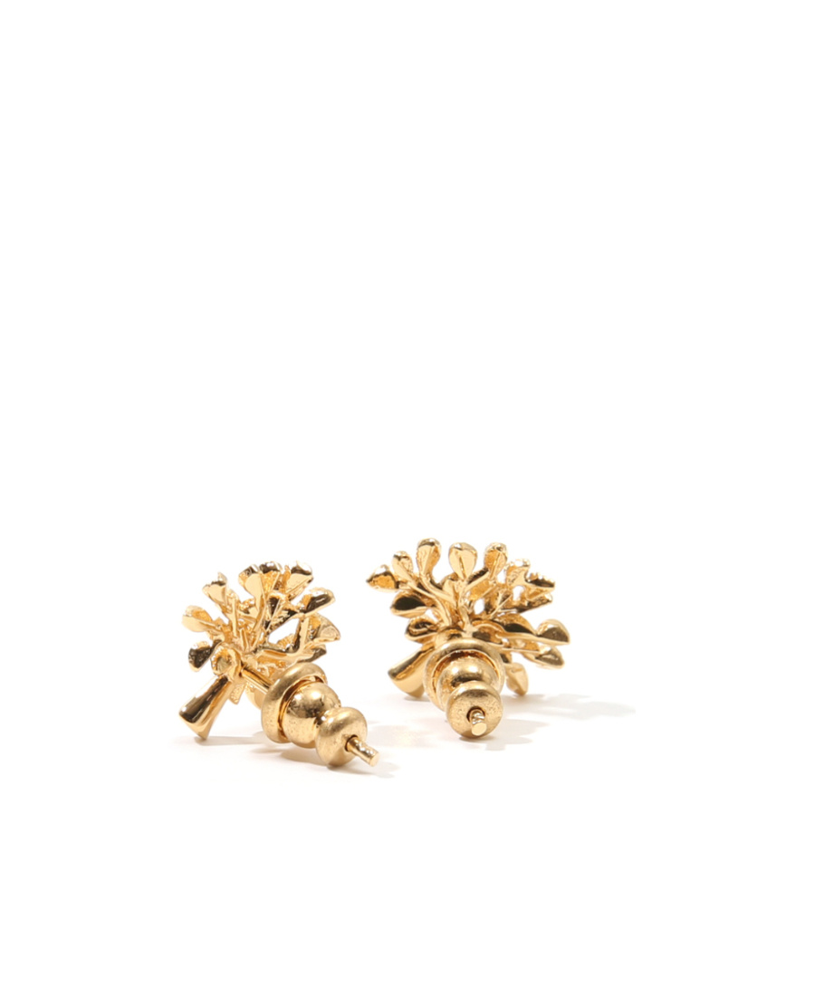 Mulberry Logo Tree Stud Earrings In Yellow