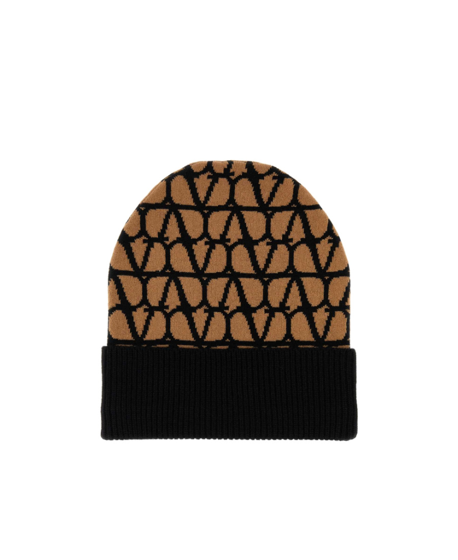 Valentino Toile Iconographe Cashmere Beanie In Black