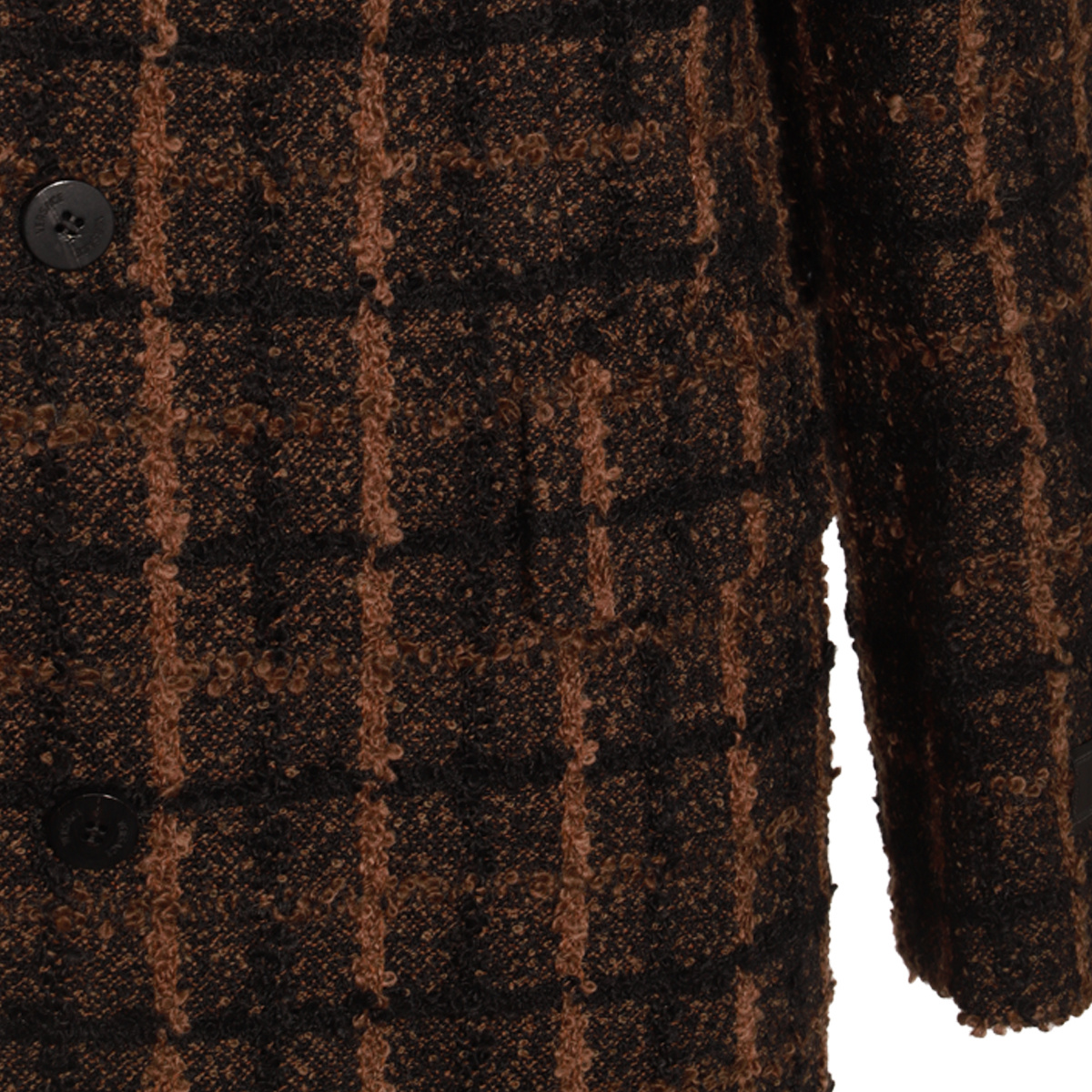 Versace Checked Midi Coat In Black