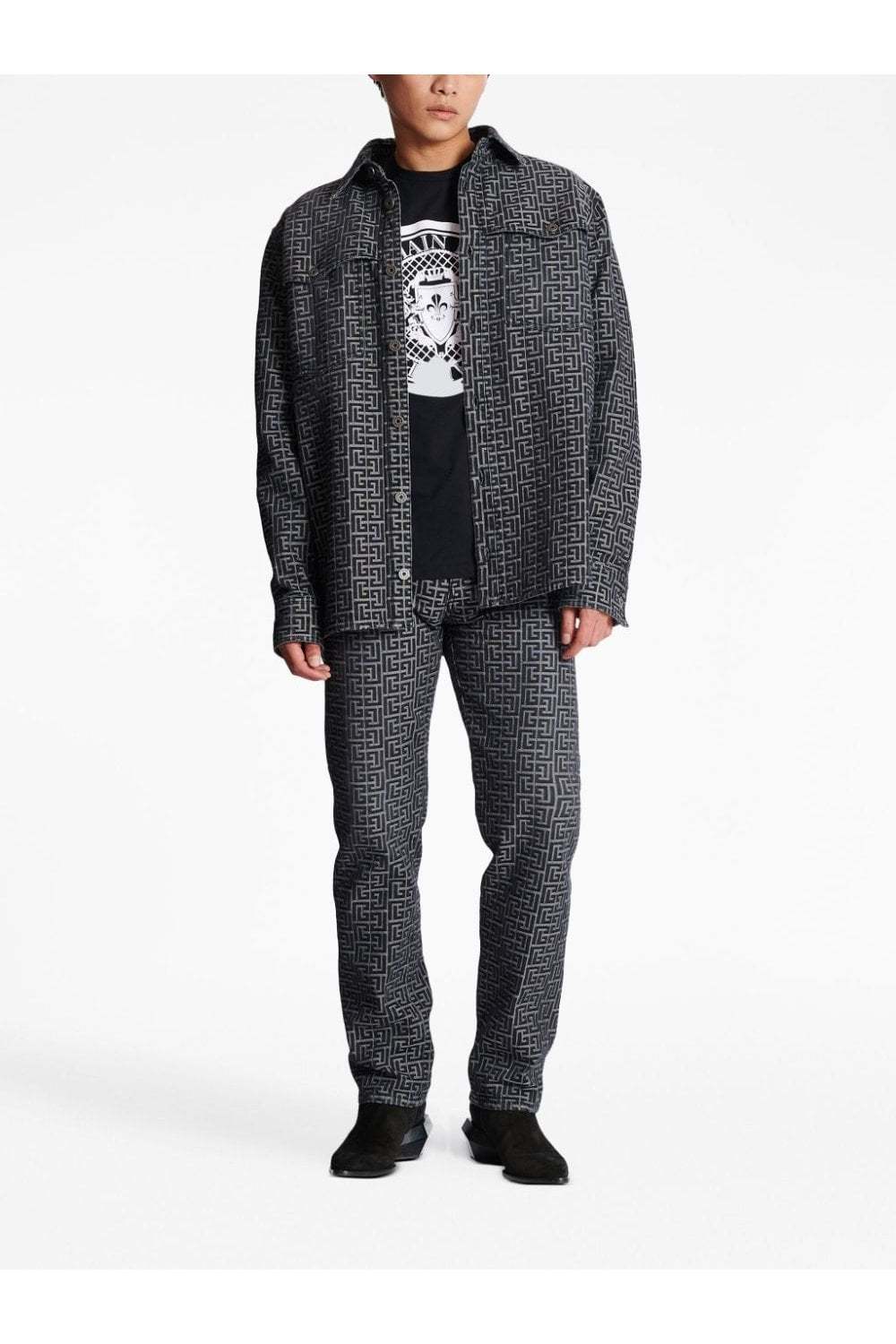 Shop Balmain Coin T-shirt In Black