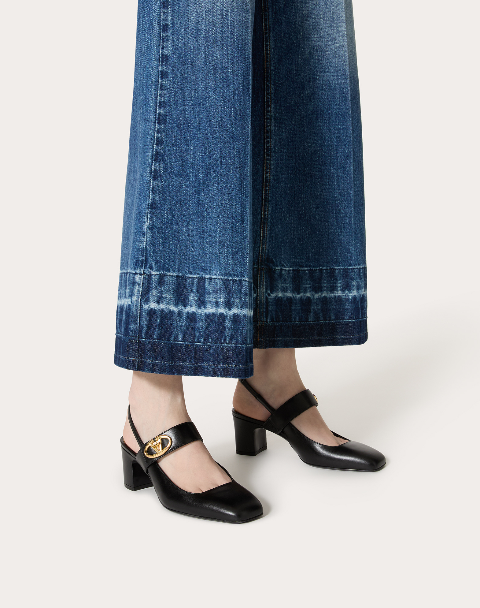 Valentino Vlogo Locker 60 Mary-jane Slingback Pumps In Black