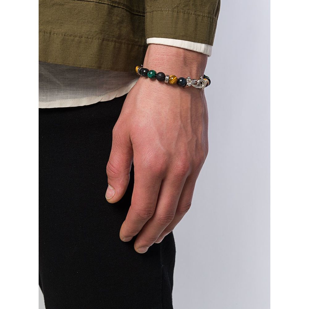 Ferragamo Gancini Elasticated Bracelet In Black