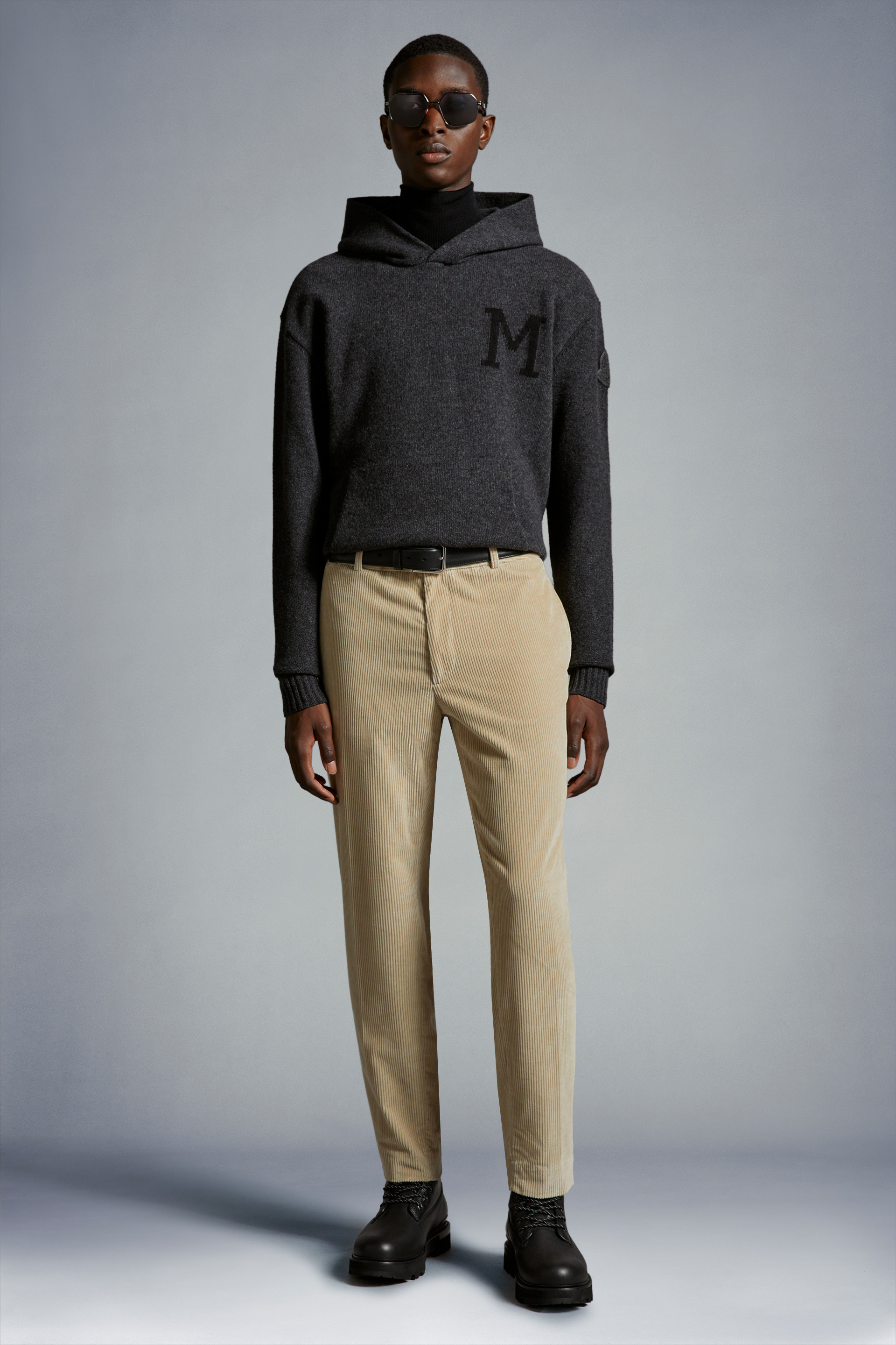 Moncler Corduroy Trousers In Nude