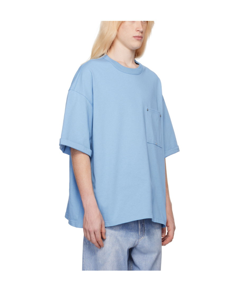 Bottega Veneta Admiral Blue Cotton T-shirt In Blue