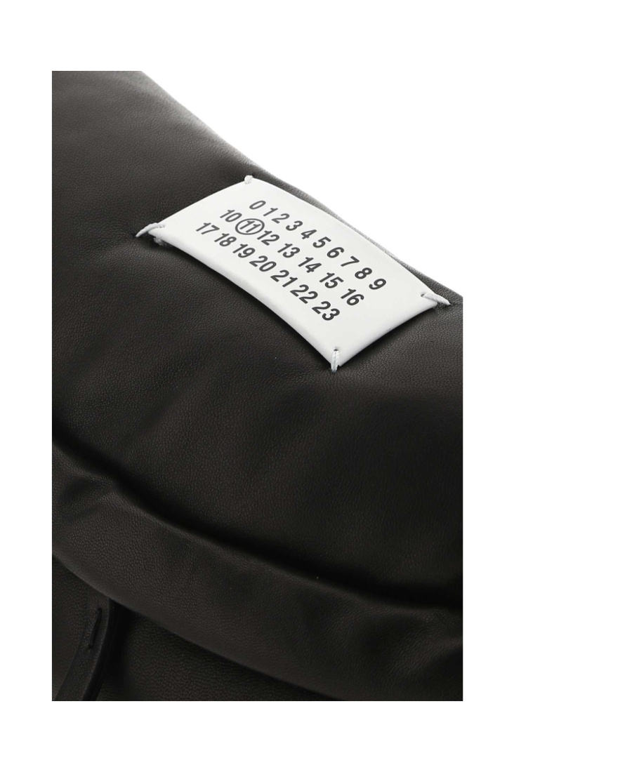 Maison Margiela Logo-patch Leather Belt Bag In Black