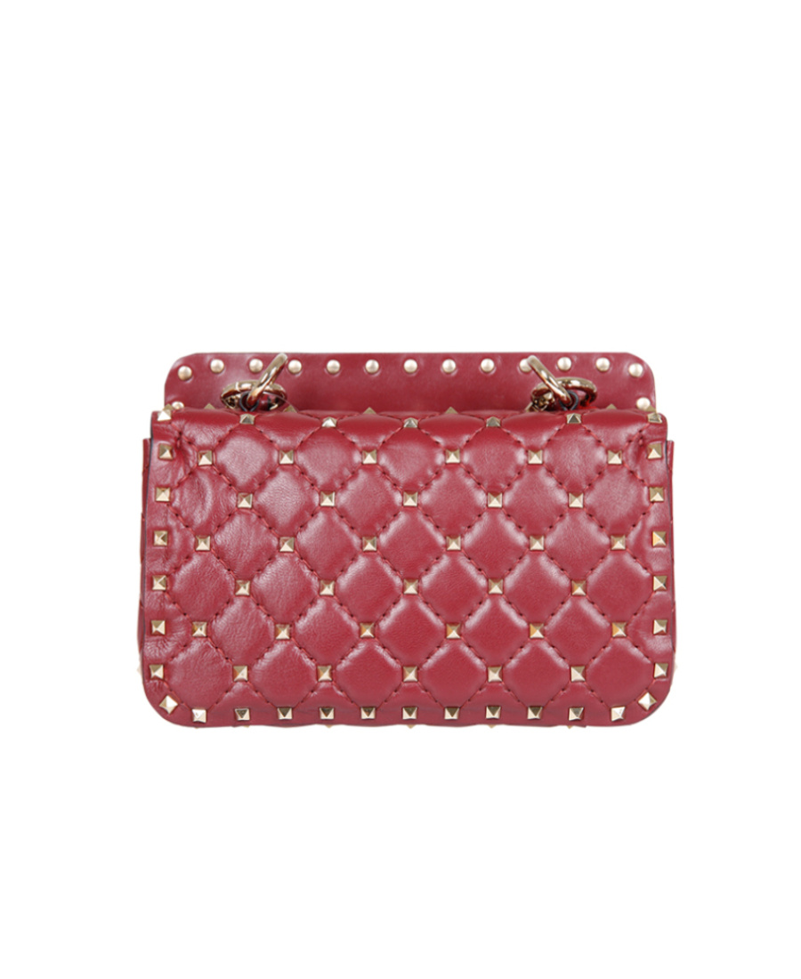 Valentino Small Size Studs Decorate Handbags In Red