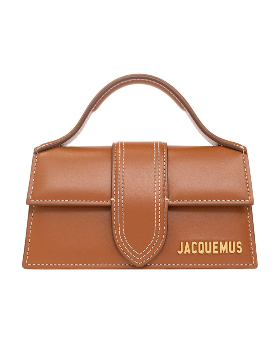 Jacquemus Long Rectangular Shoulder Bag With Adjustable Strap In Brown