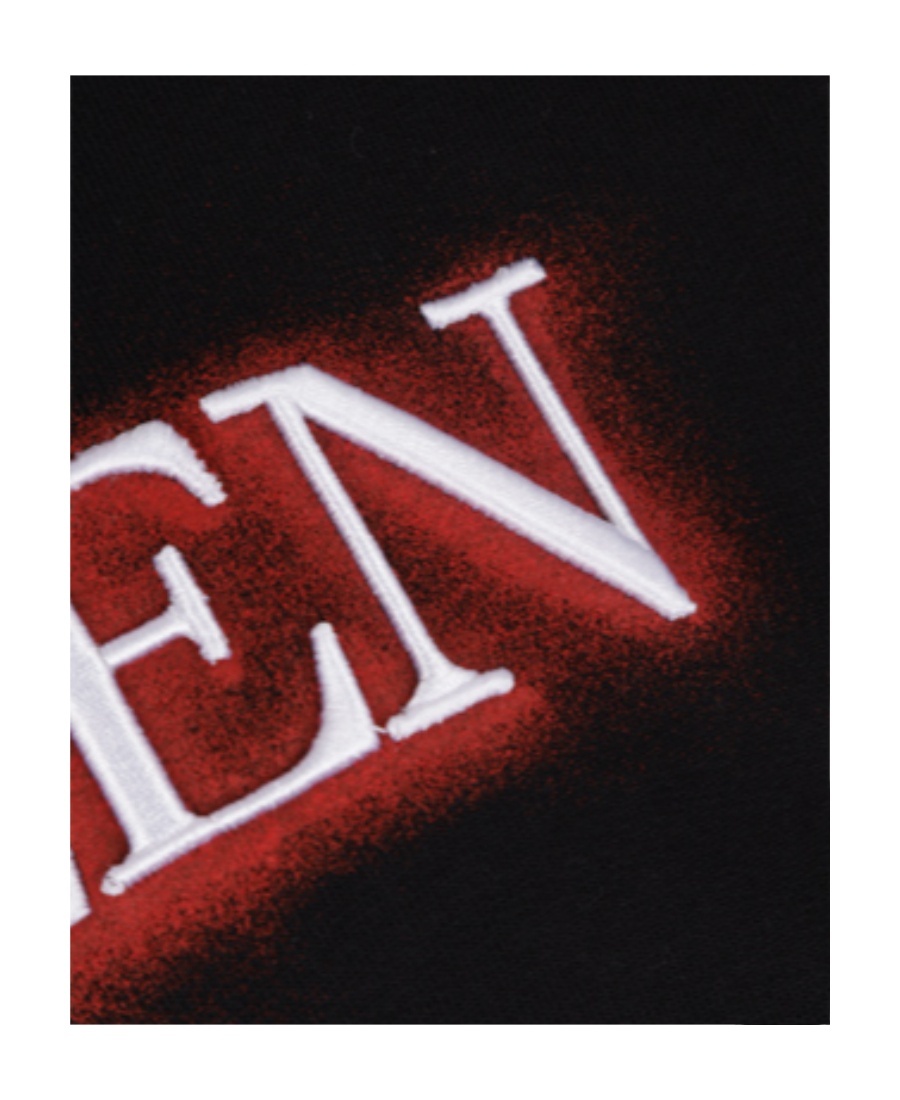 Alexander Mcqueen Spray Effect Logo Sweatshirt In Black