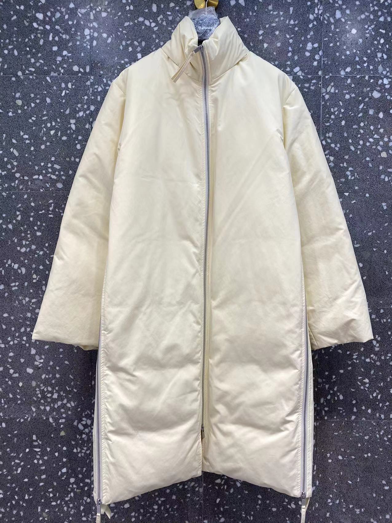 Jil Sander High-neck Padded Coat In White