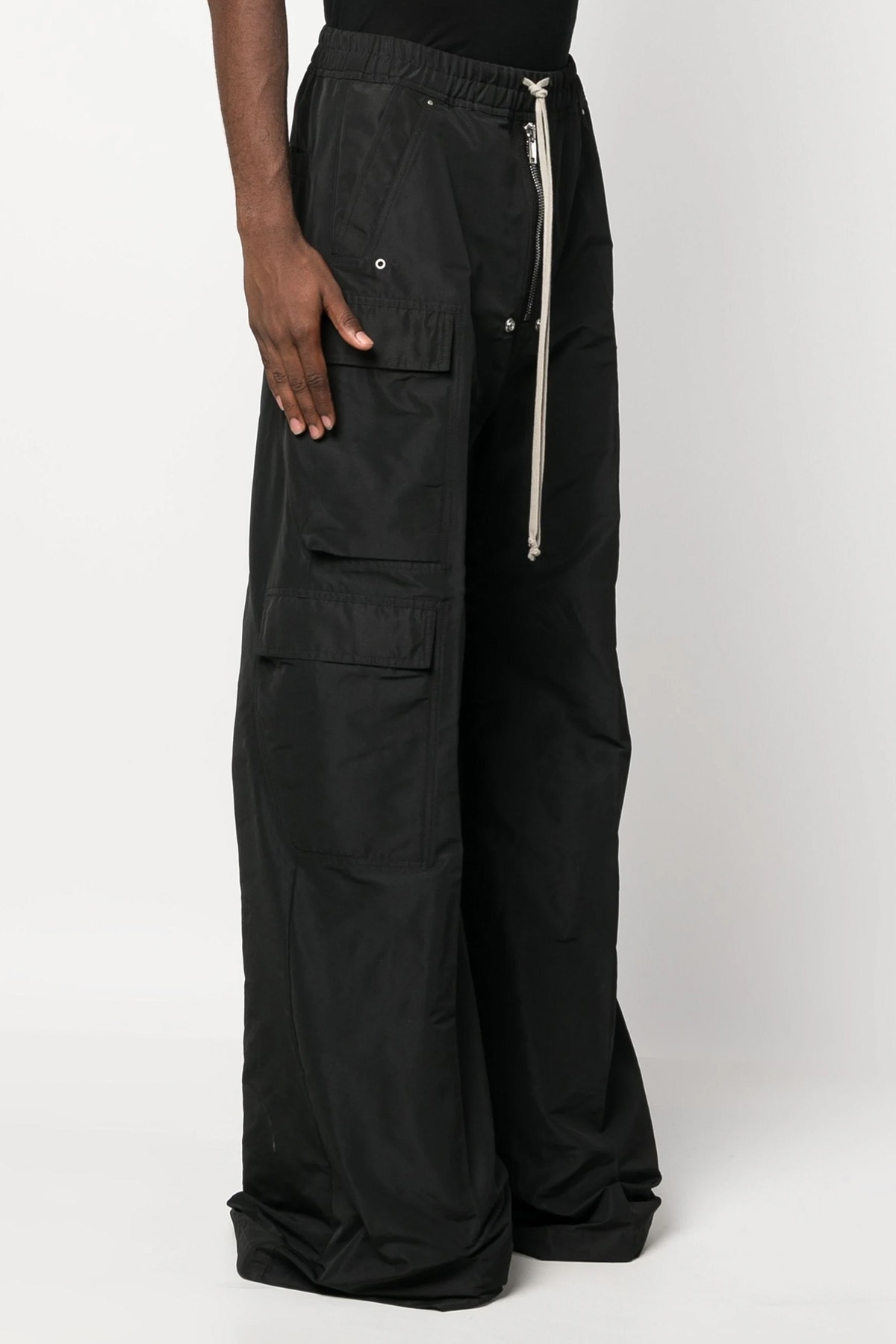 Rick Owens Drawstring Dietrich Pants Elastic Waistband In Black