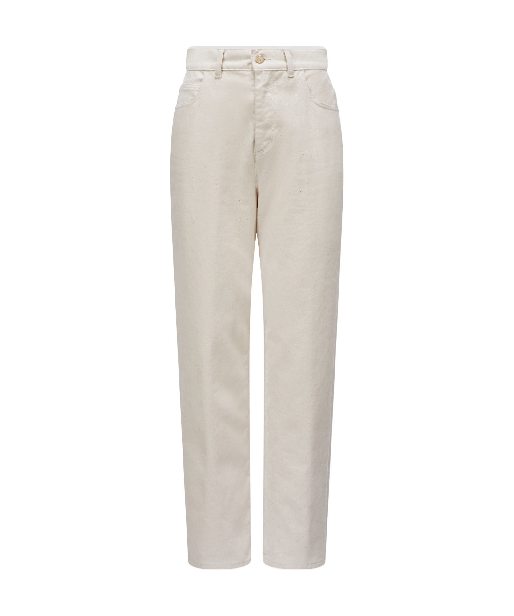 Moncler Belt-loop Three-quarter Jeans In White