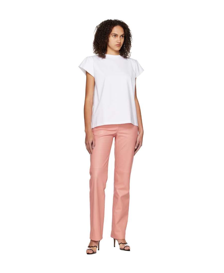 Magda Butrym Belt Ring Casual Pants In Pink