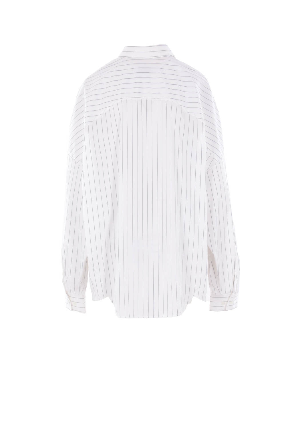 Dries Van Noten Pinstripe Button-down Shirt In Soft Viscose-cotton Blend In White