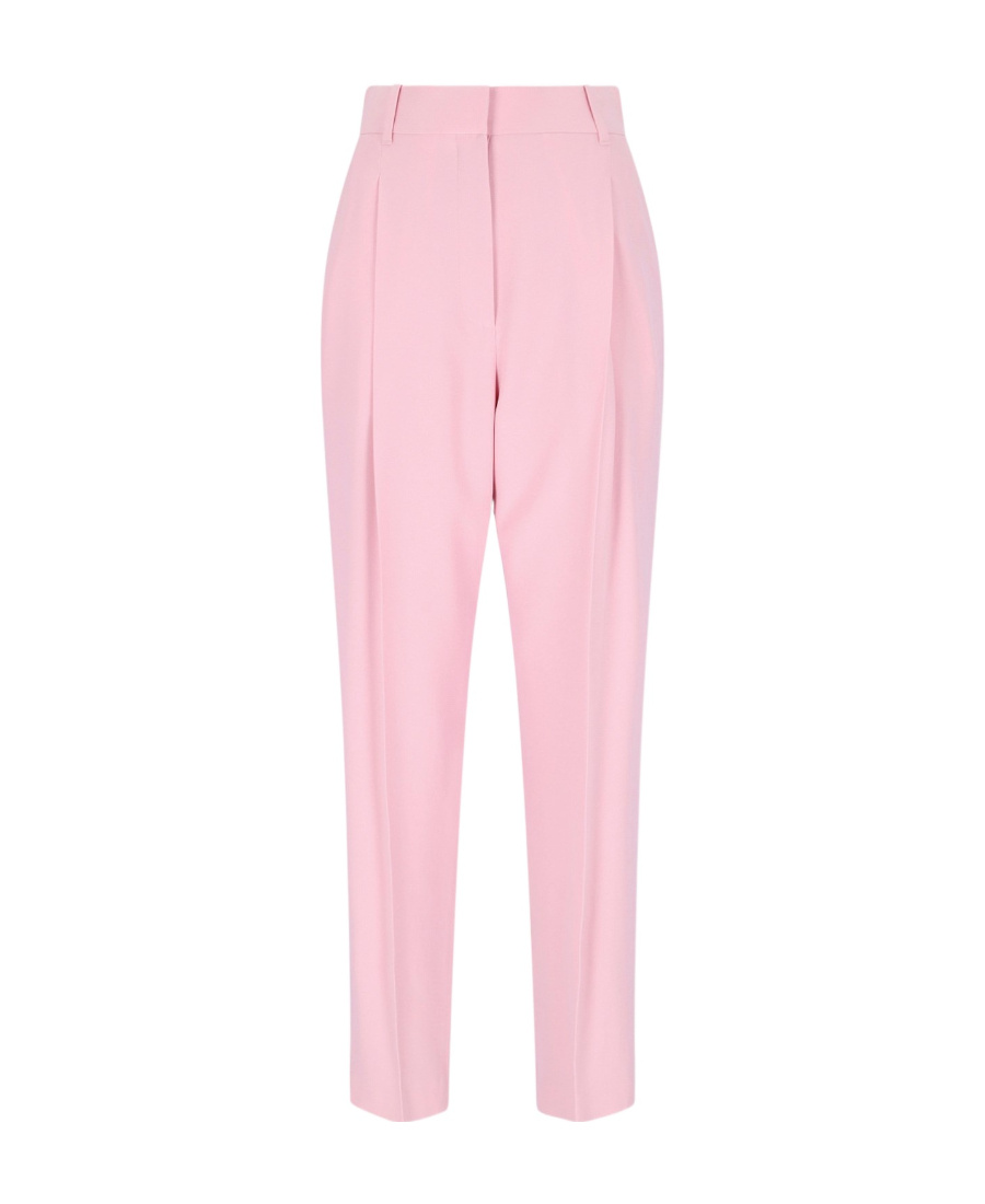 Alexander Mcqueen Alexander Mc Queen Pink Regular Trousers With Pleats In Pink
