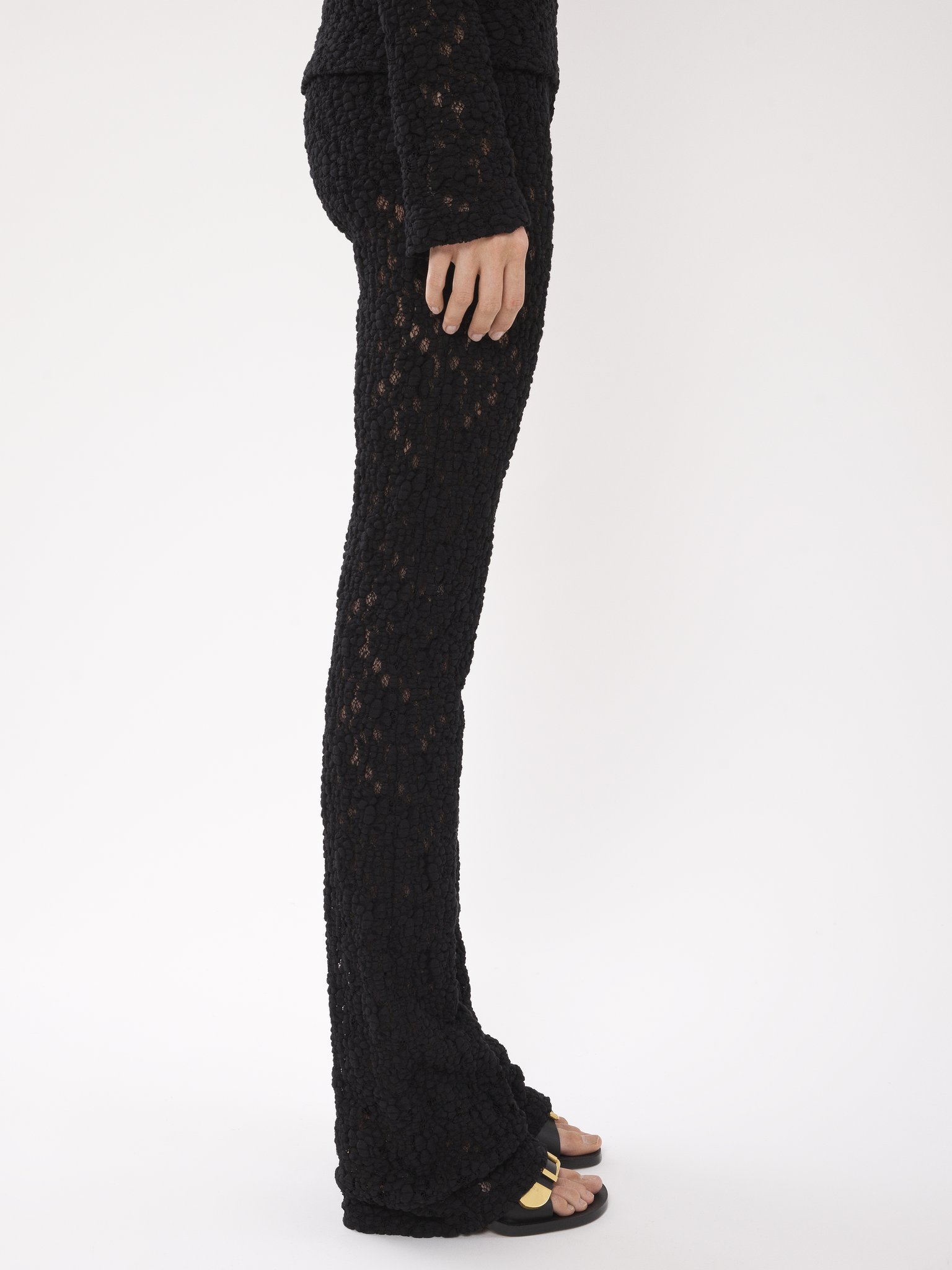 Chloé Horn Casual Pants In Black