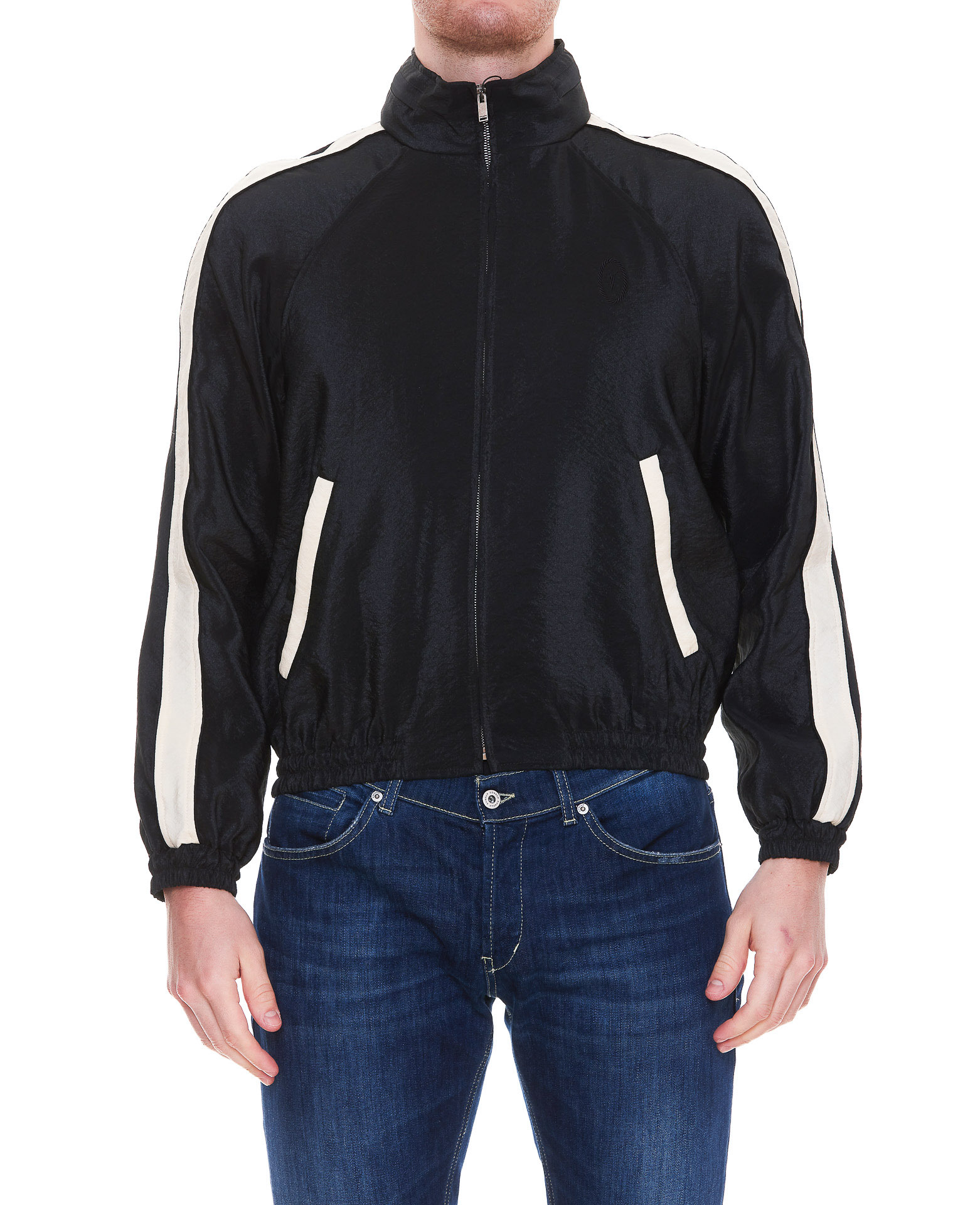 Saint Laurent Lightweight Zip-up Jacket In Black
