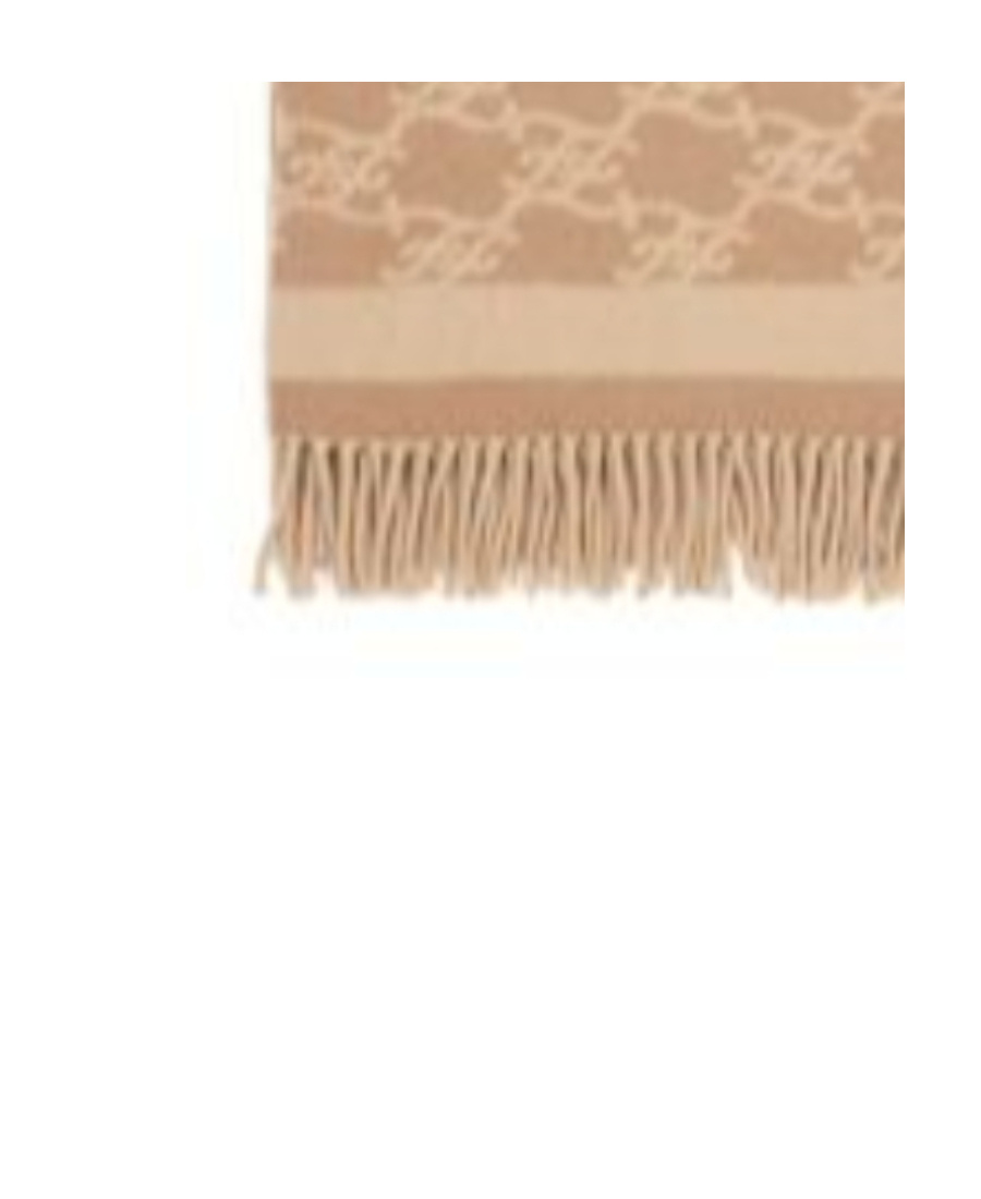 Fendi Logo Jacquard Scarf In Brown