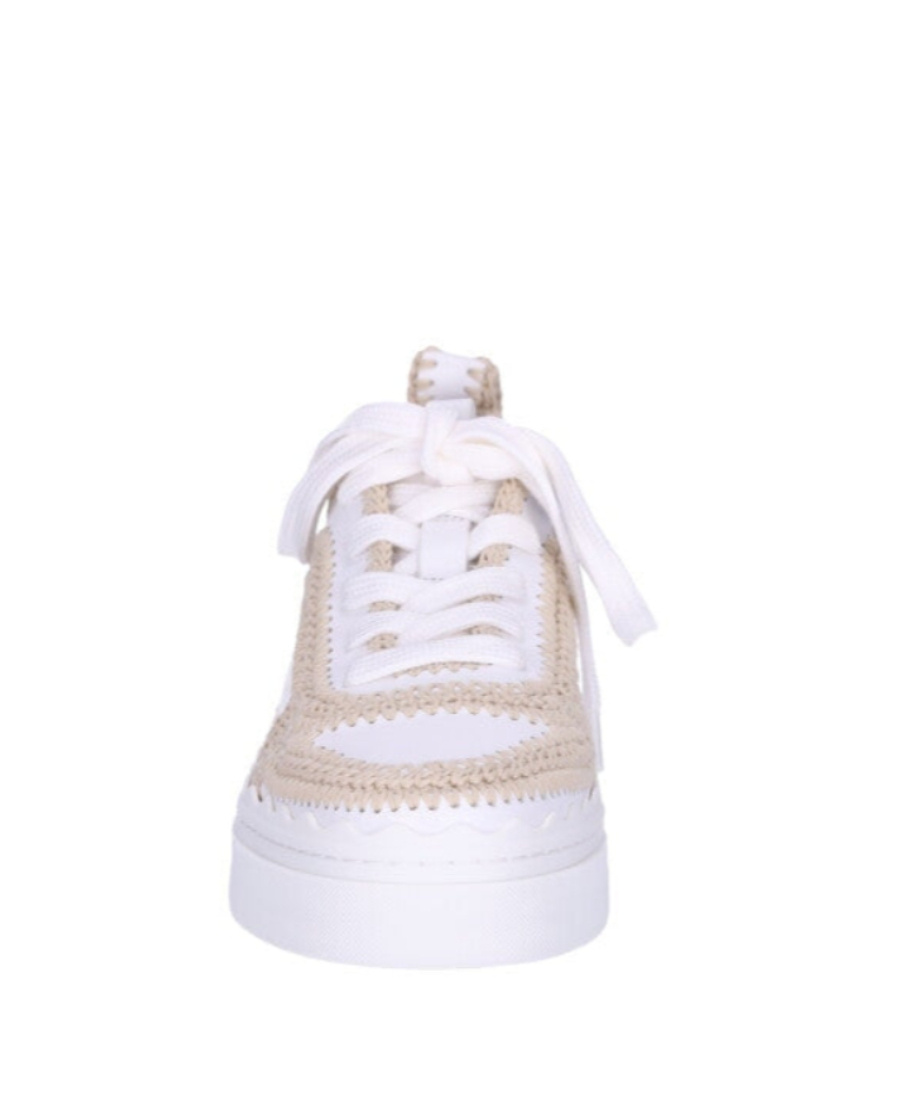 CHLOÉ LAUREN LEATHER SNEAKERS