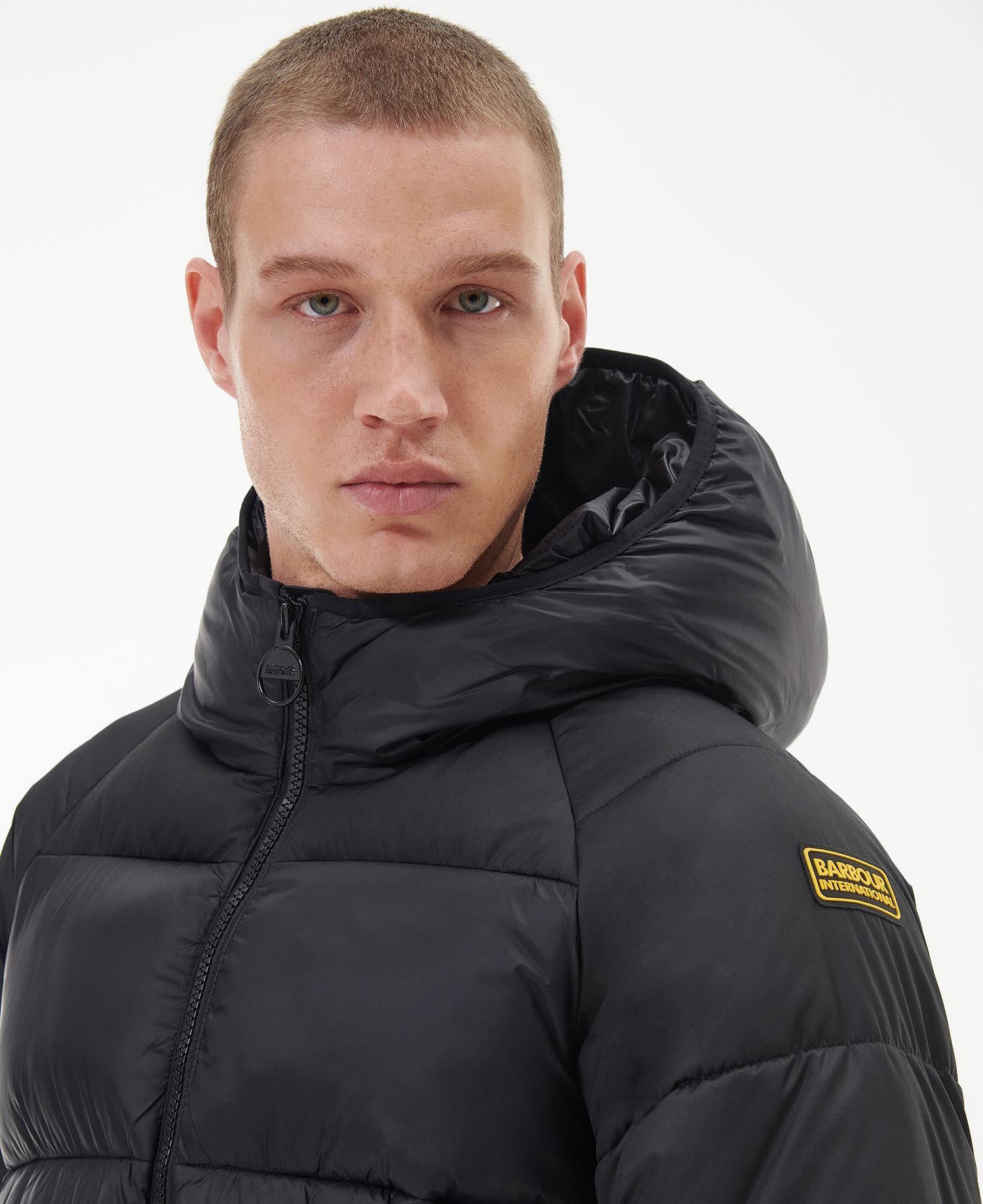 Shop Barbour Hoxton Quilted Padded Jacket In Black