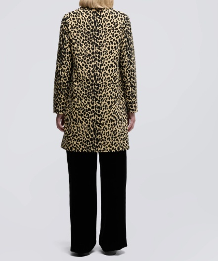 Aspesi Printed Twill Wool Coat In Multi