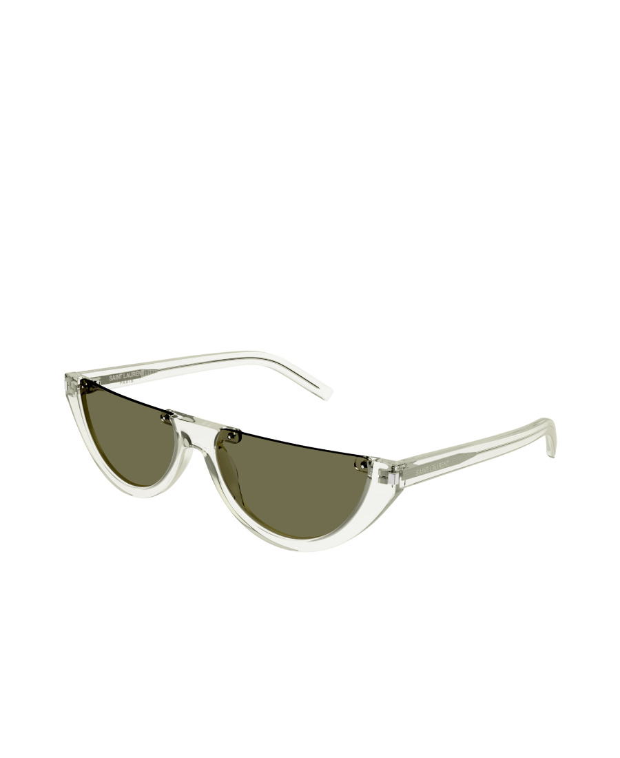 Saint Laurent Half-moon Shaped Sunglasses In Green