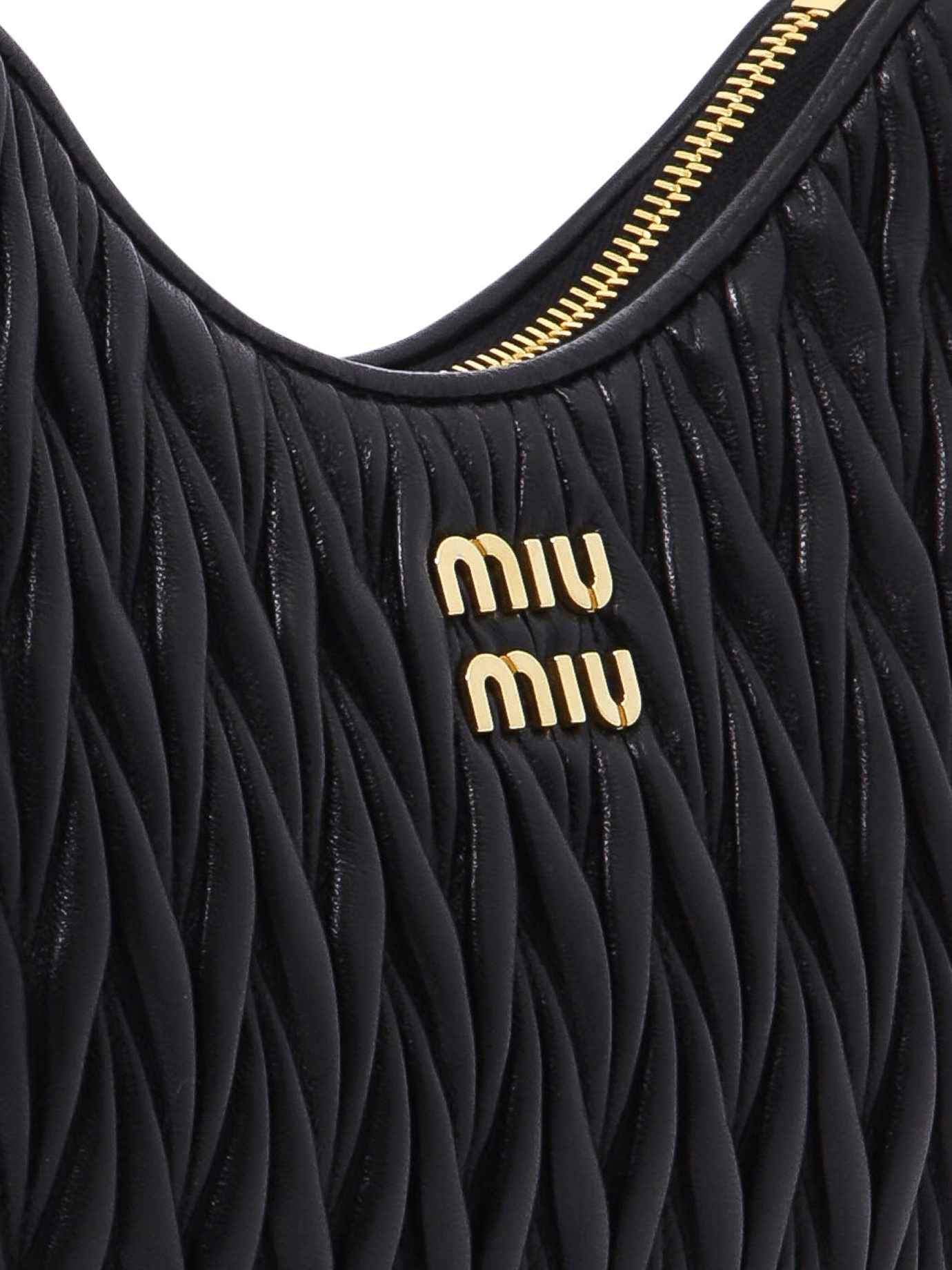 Miu Miu Leather Handbag In Black