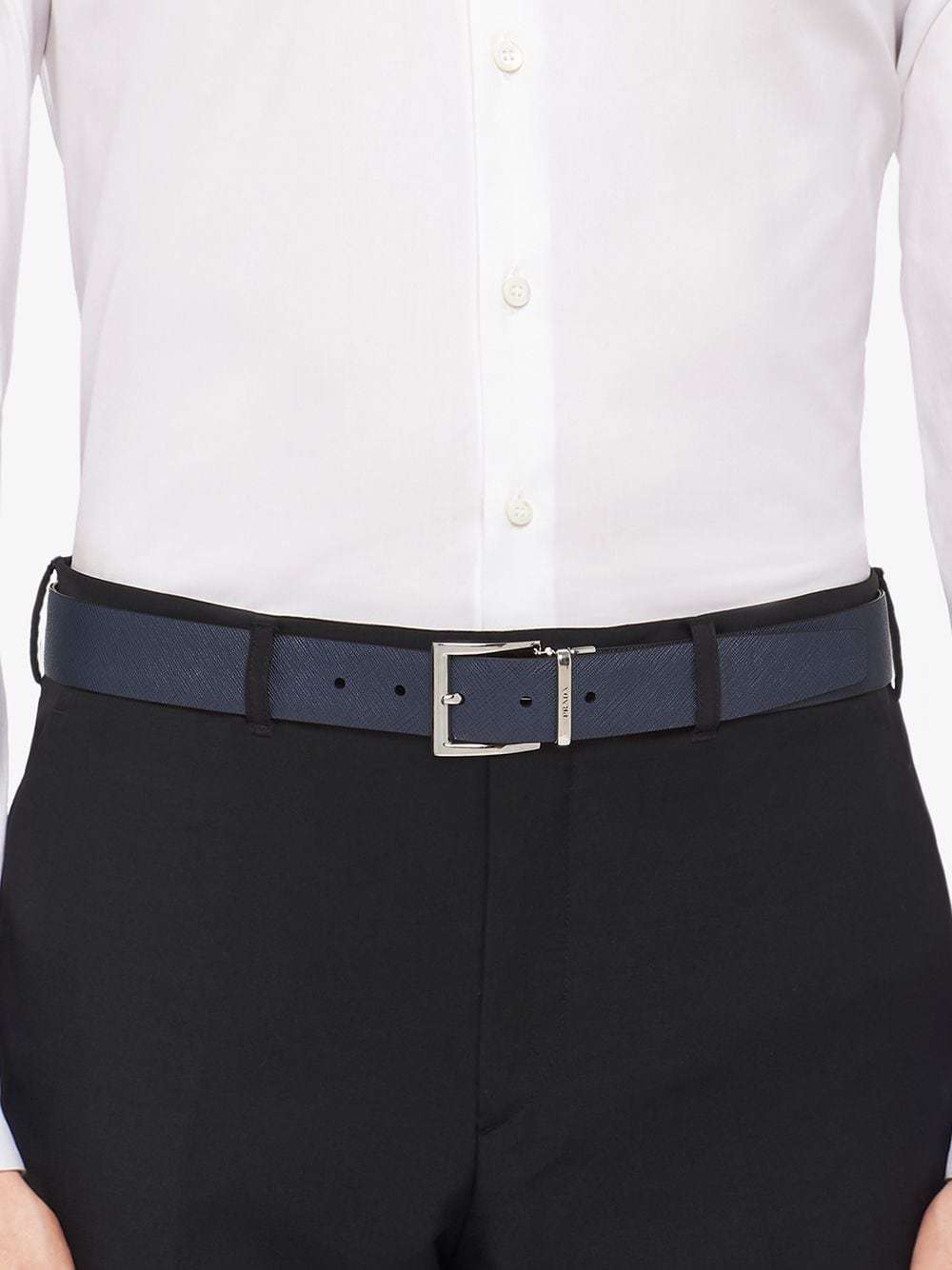 Prada Reversible Belt In Black