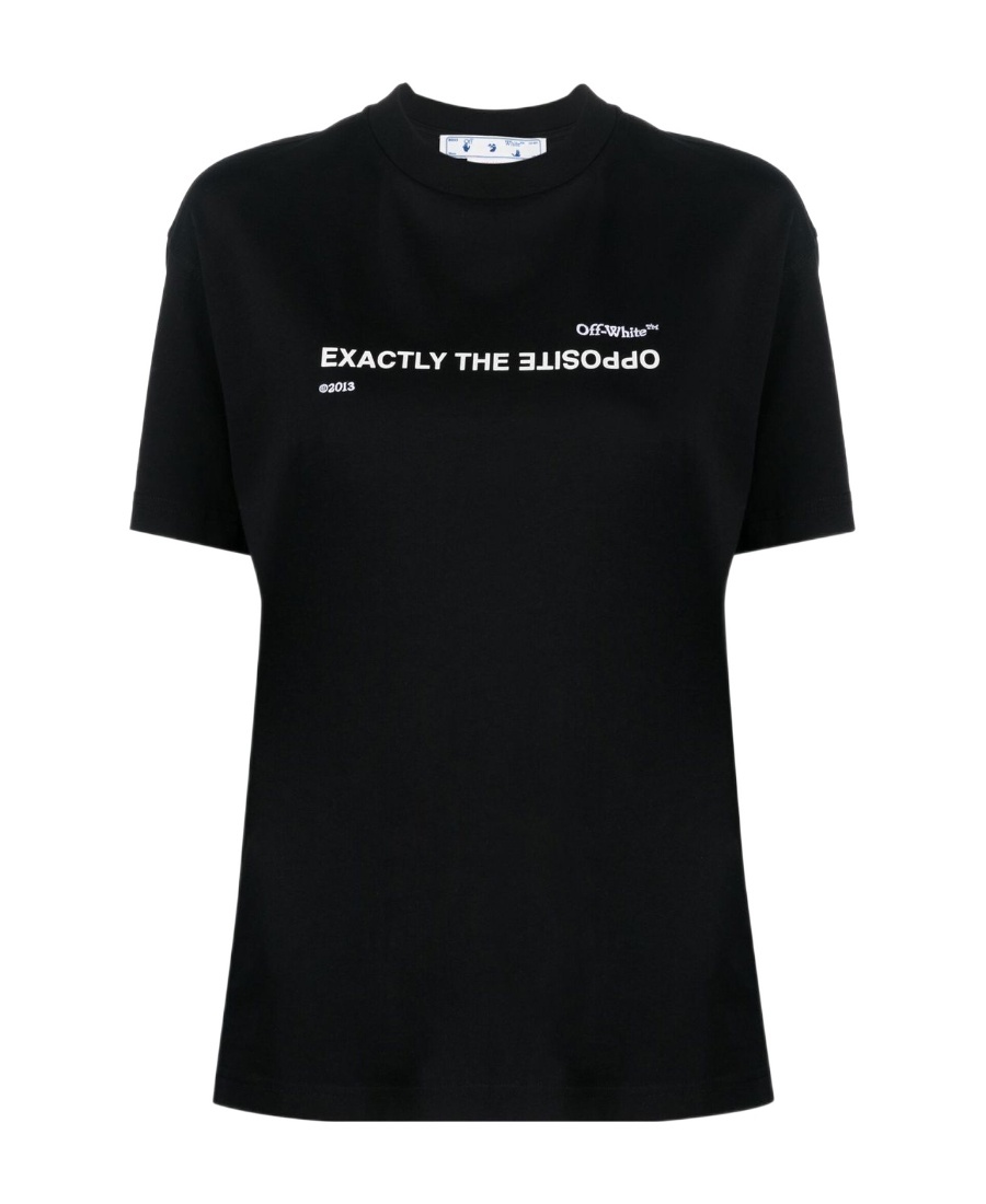 Off-white Exactly The Opposite-print T-shirt In Black