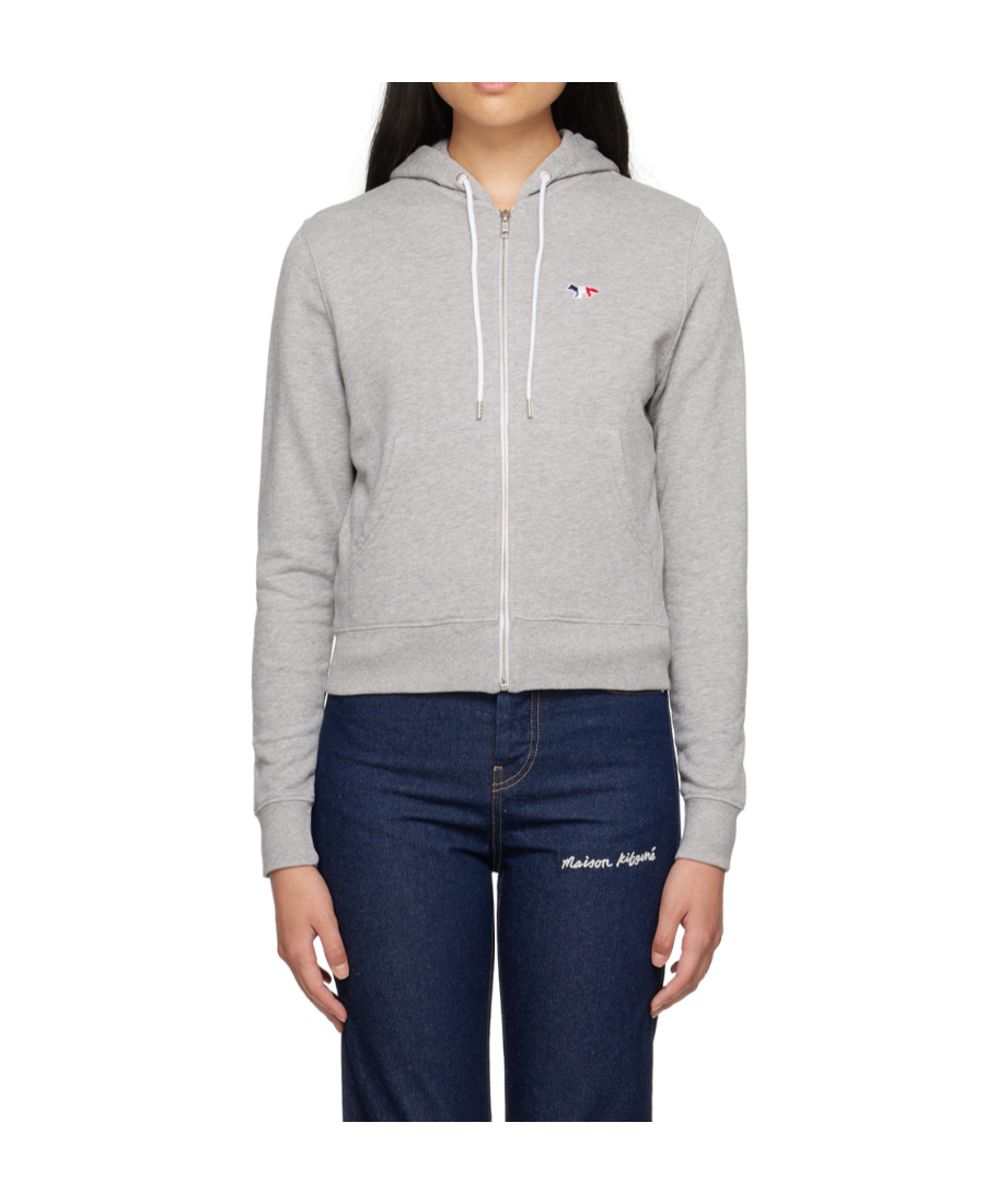 MAISON KITSUNÉ COTTON LOGO-PATCH HOODIE