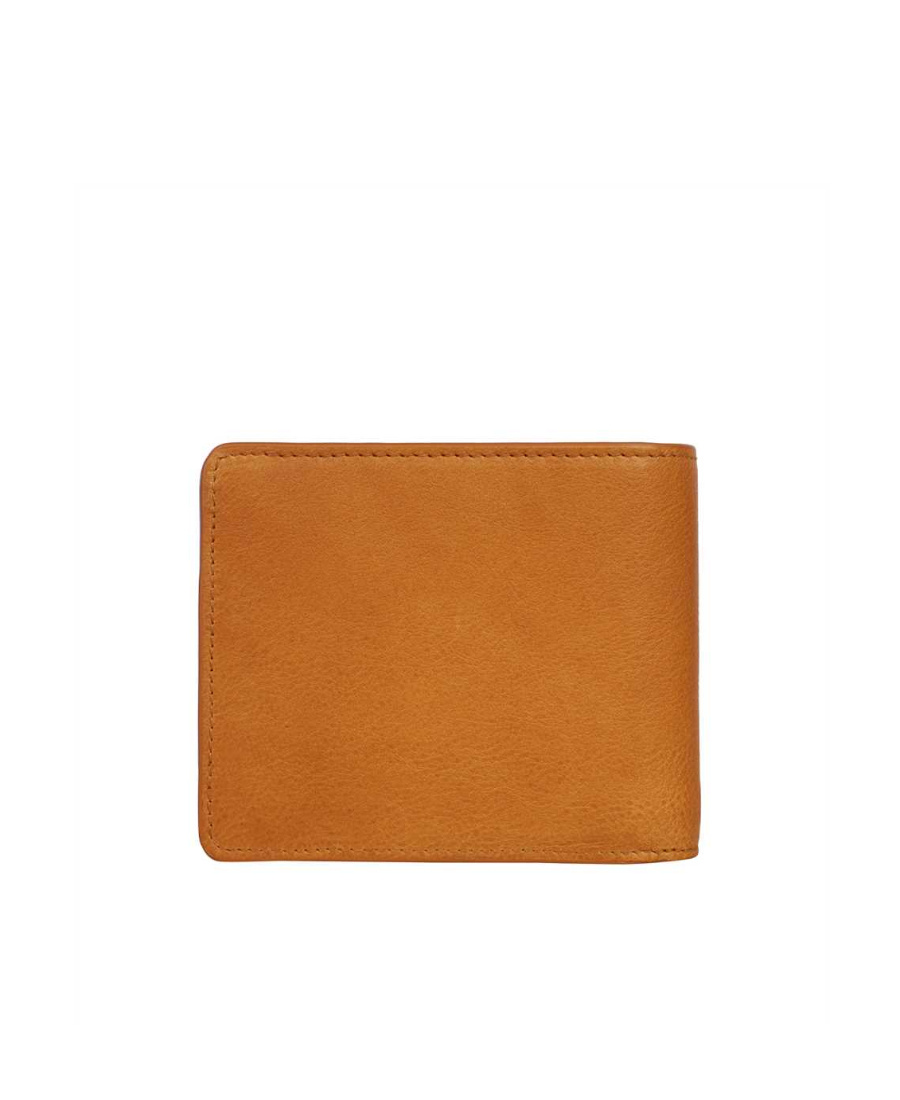 Il Bisonte Logo Double Fold Wallet In Orange