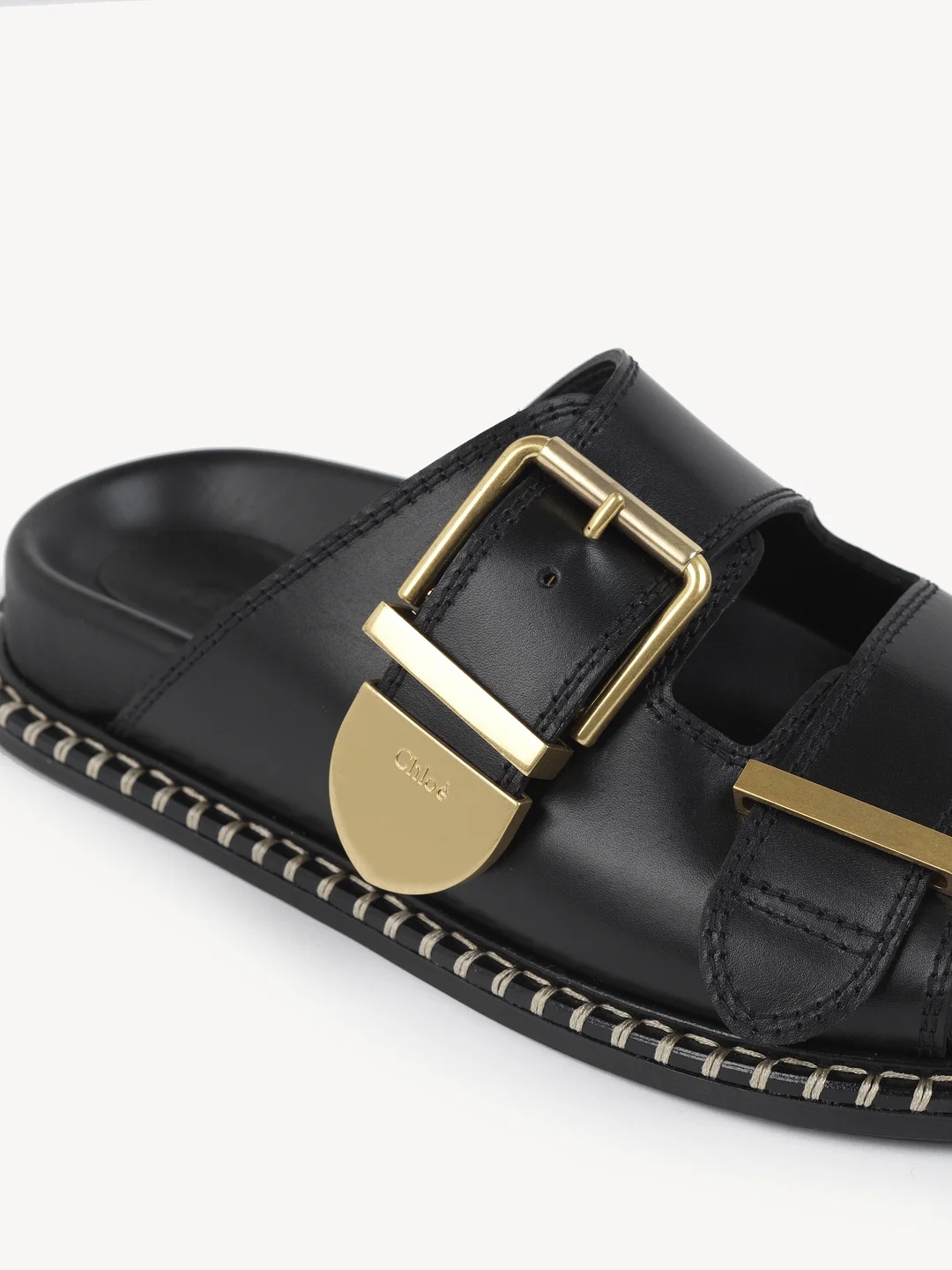 Chloé Rebecca Slide Sandal In Black