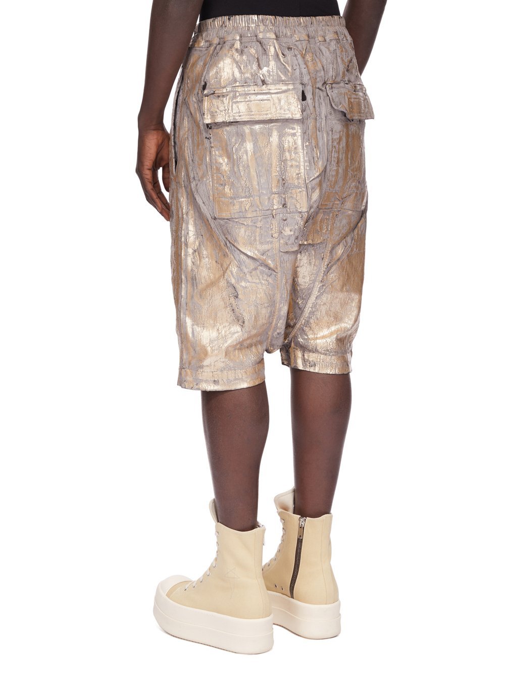 Rick Owens Drkshdw Drawstring Shorts In Nude
