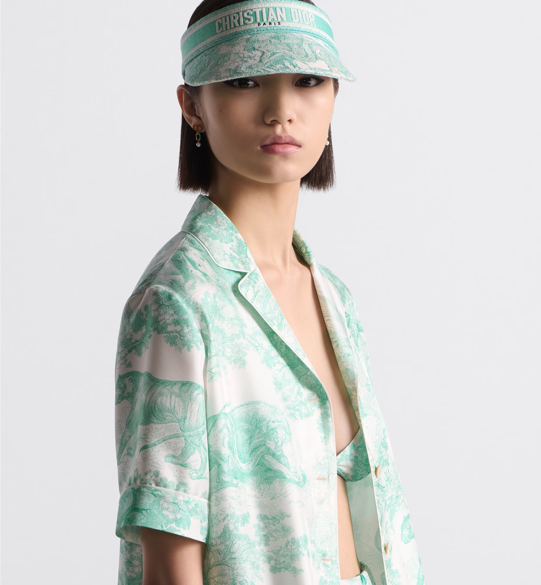 Dior D-smash Sunshade Hat In Green