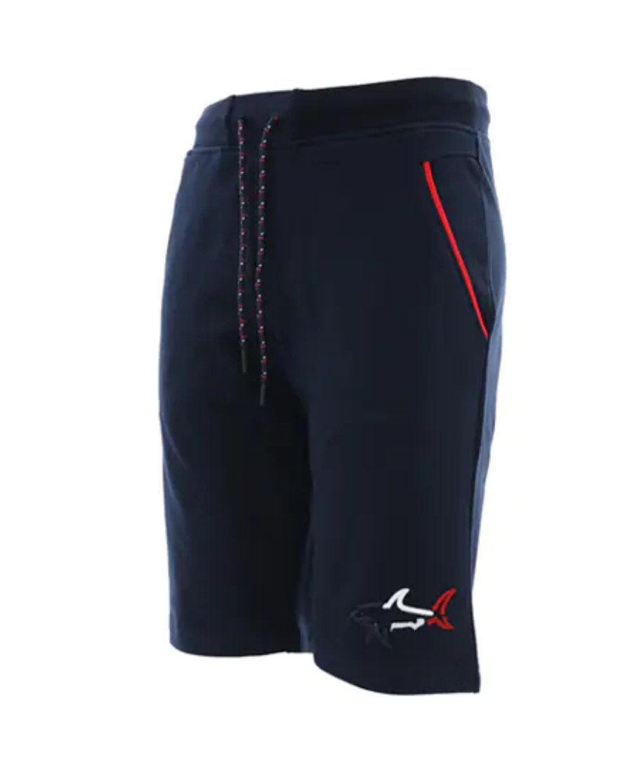 Paul & Shark Logo Embroidered Shorts In Black