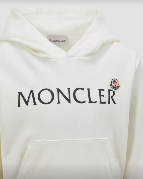 Moncler Logo Hoodie In White