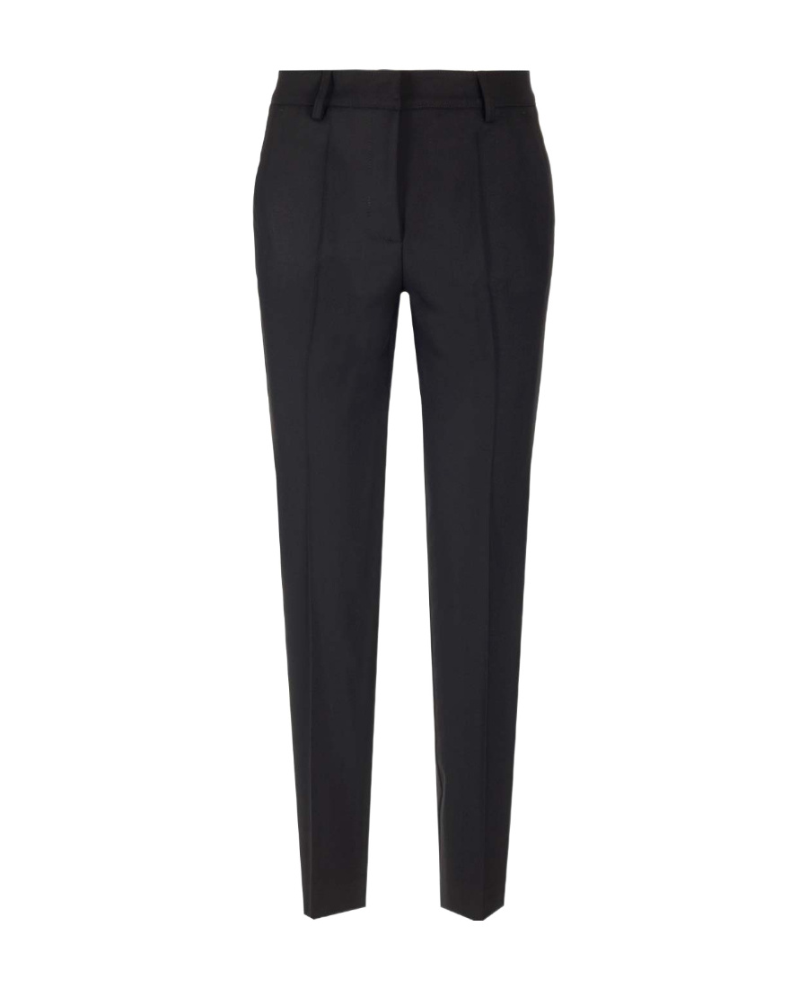P.a.r.o.s.h Blue Pants With Wide Leg And Elastic Rear Waist In Tech Fabric Woman In Black