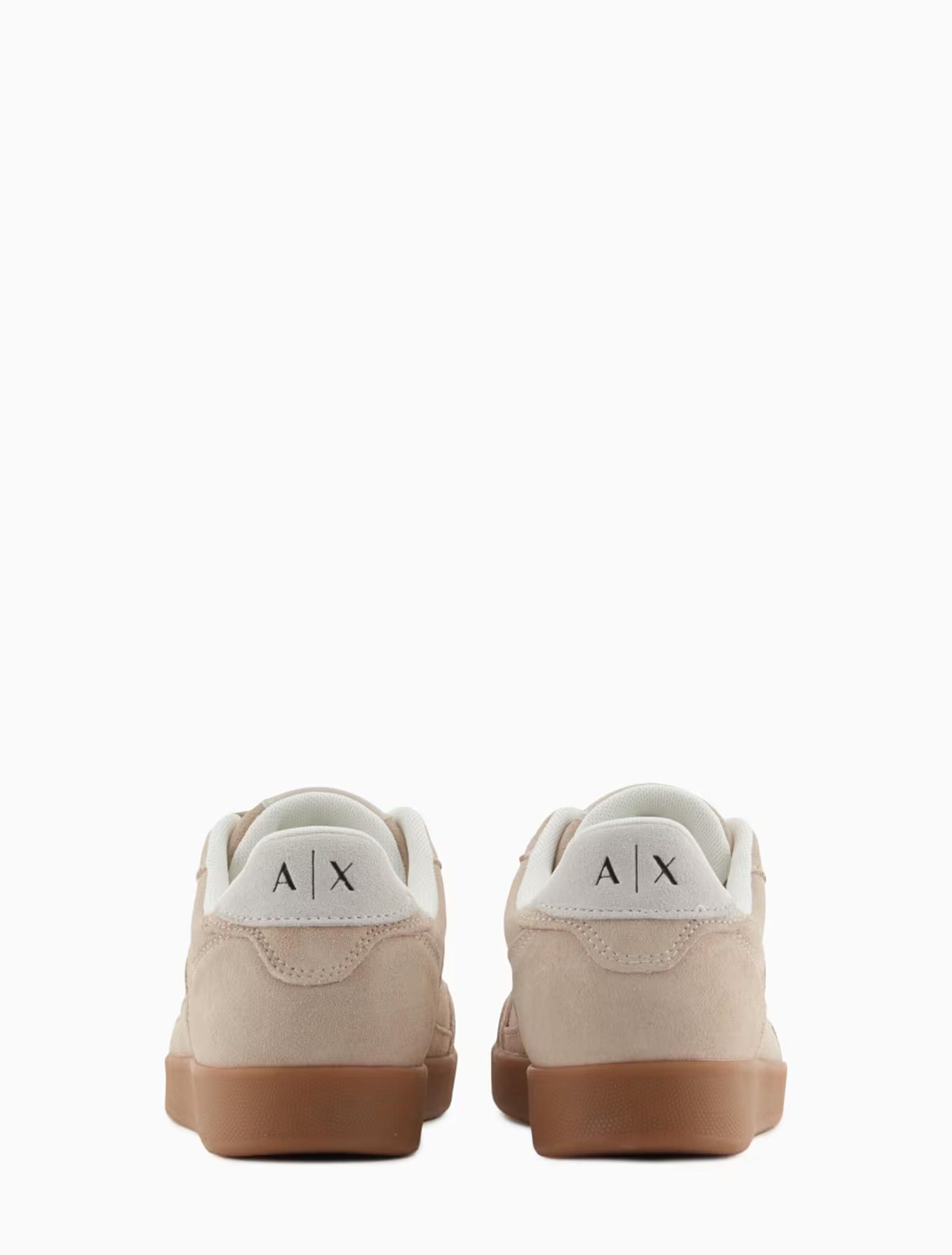 Armani Exchange Suede Sneakers In Neutral