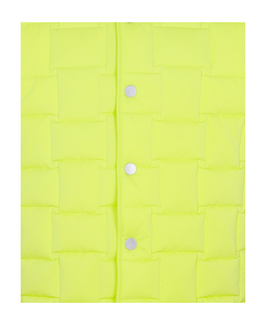 Bottega Veneta Lemon Technical Nylon Intreccio Vest In Yellow