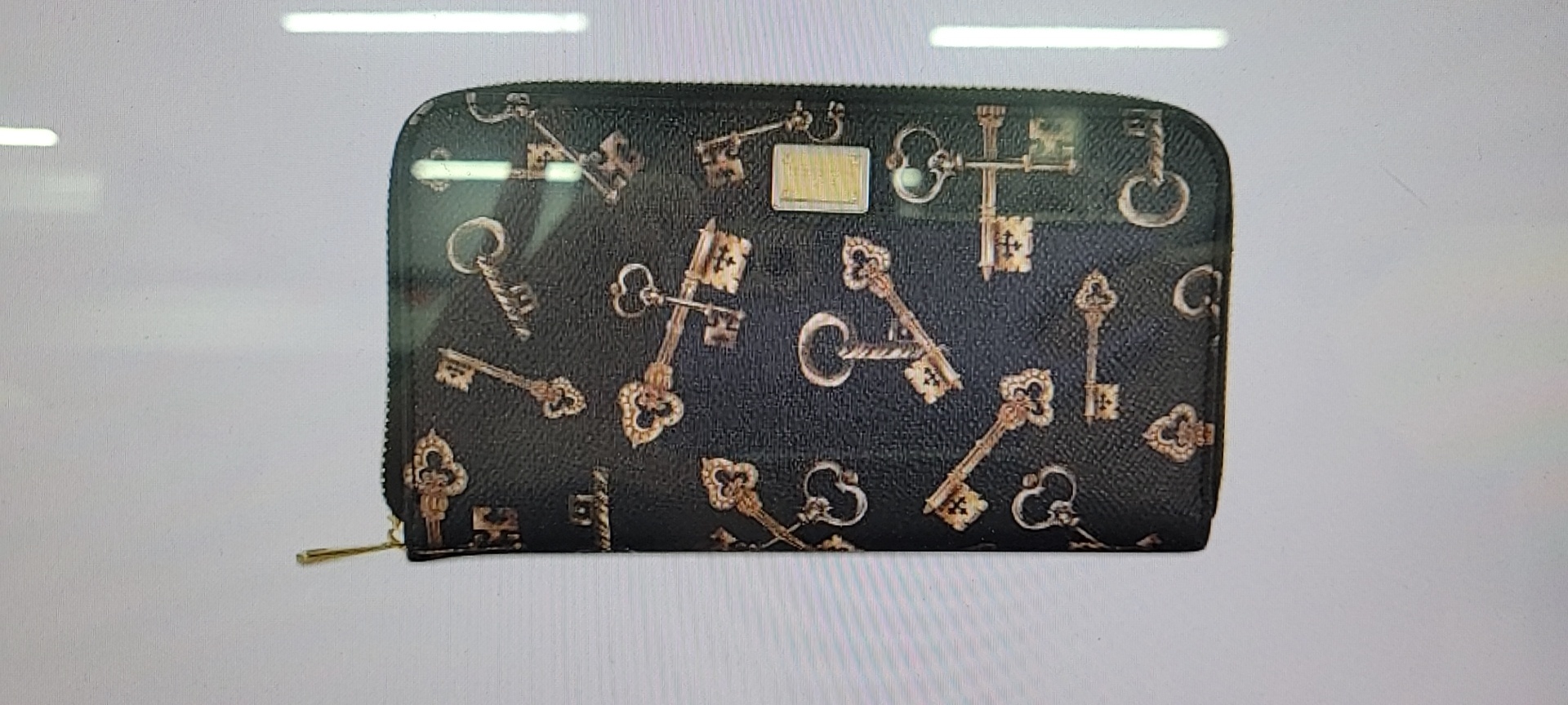 Dolce & Gabbana Printed Zipper Purse In Black