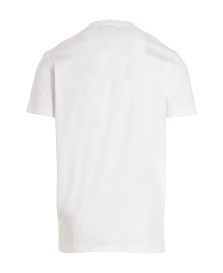 Dsquared2 Icon Logo Printed Cotton Jersey T-shirt In White