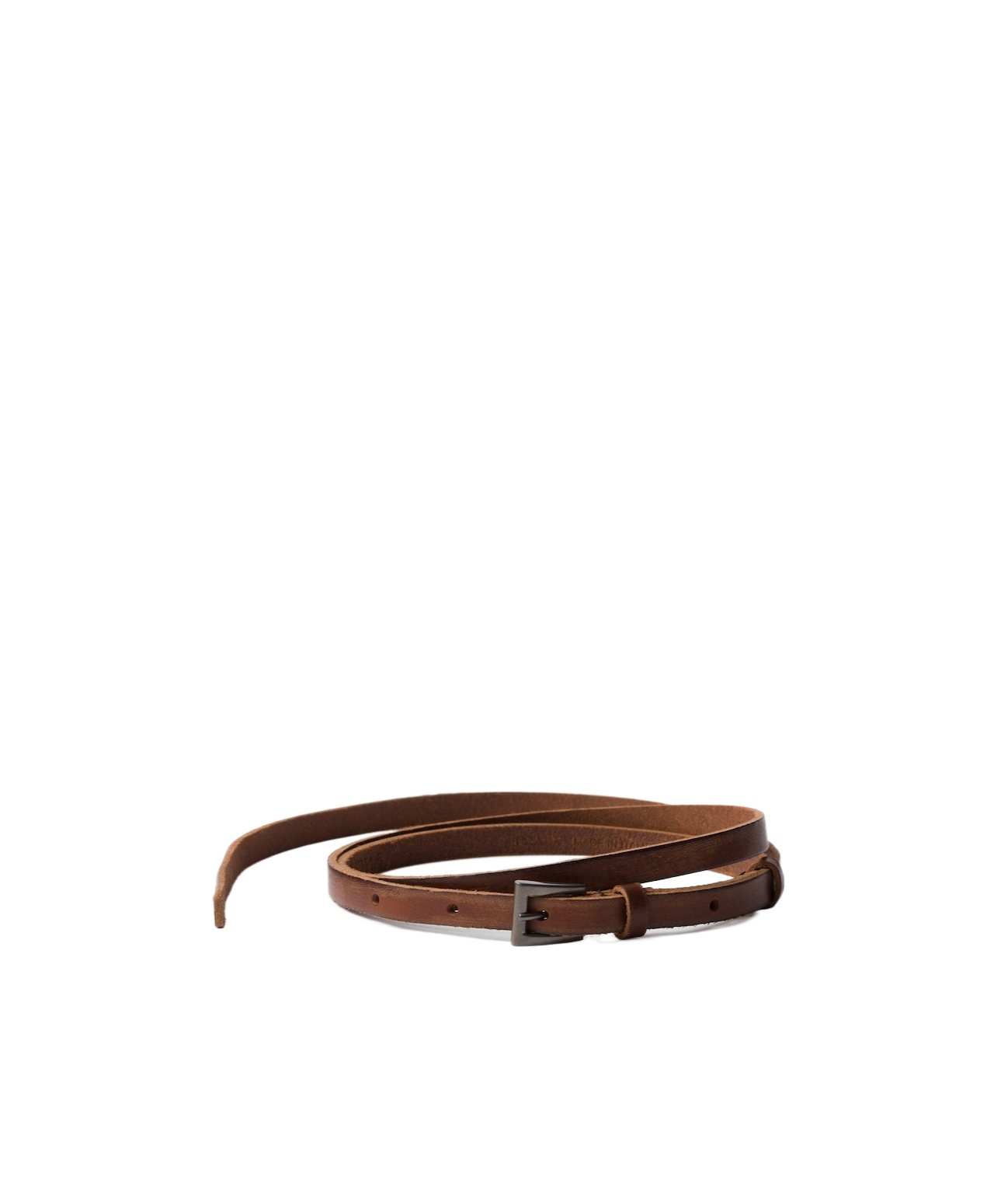 Prada Leather Buckle Belt In Brown
