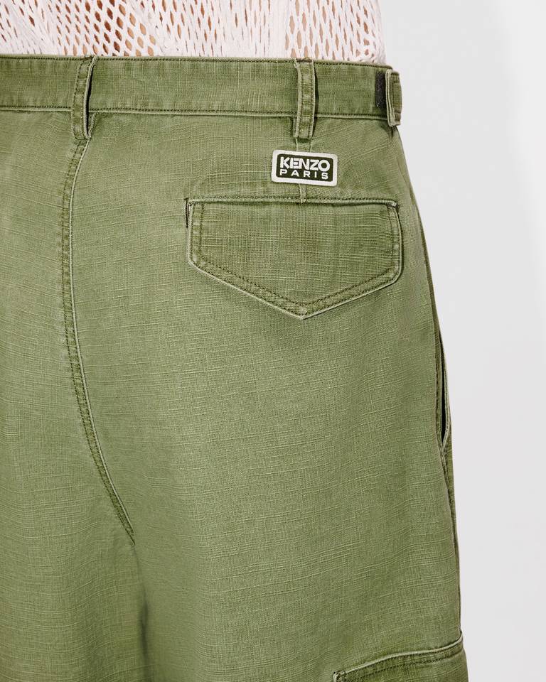 Kenzo Belt Loops Slacks In Green