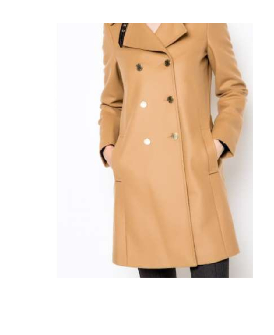 Armani Jeans Double-breasted Trench Coat In Nude