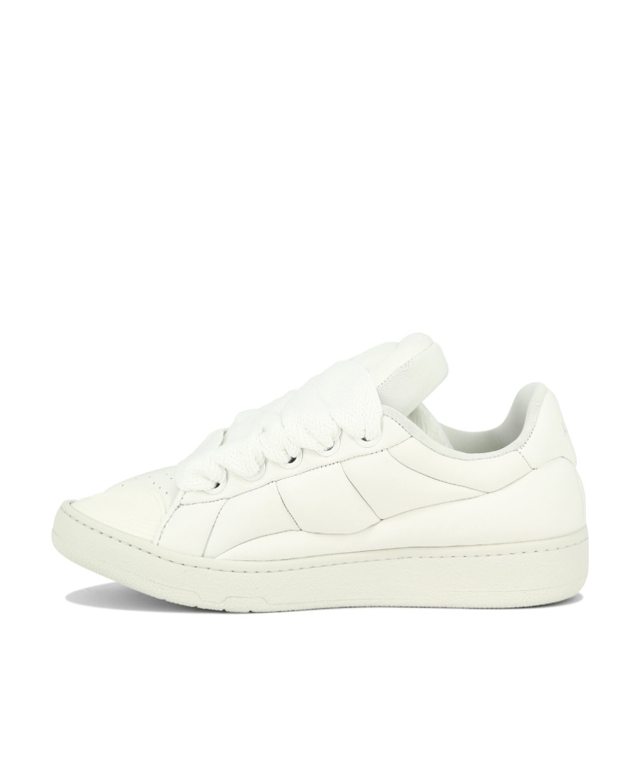 Shop Lanvin Tie Low Upper Board Shoes In White