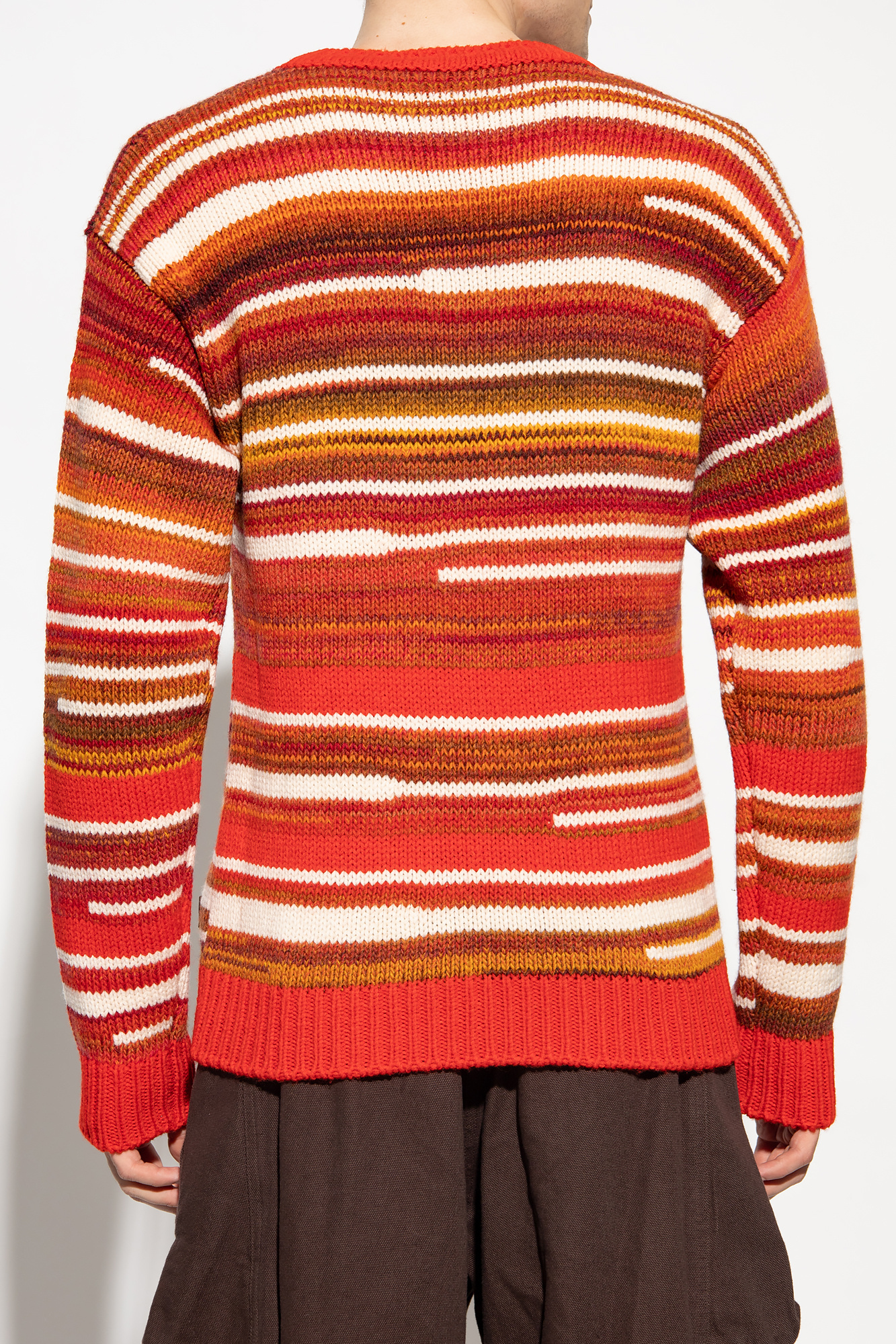 Dsquared2 Striped Crew-neck Jumper In White