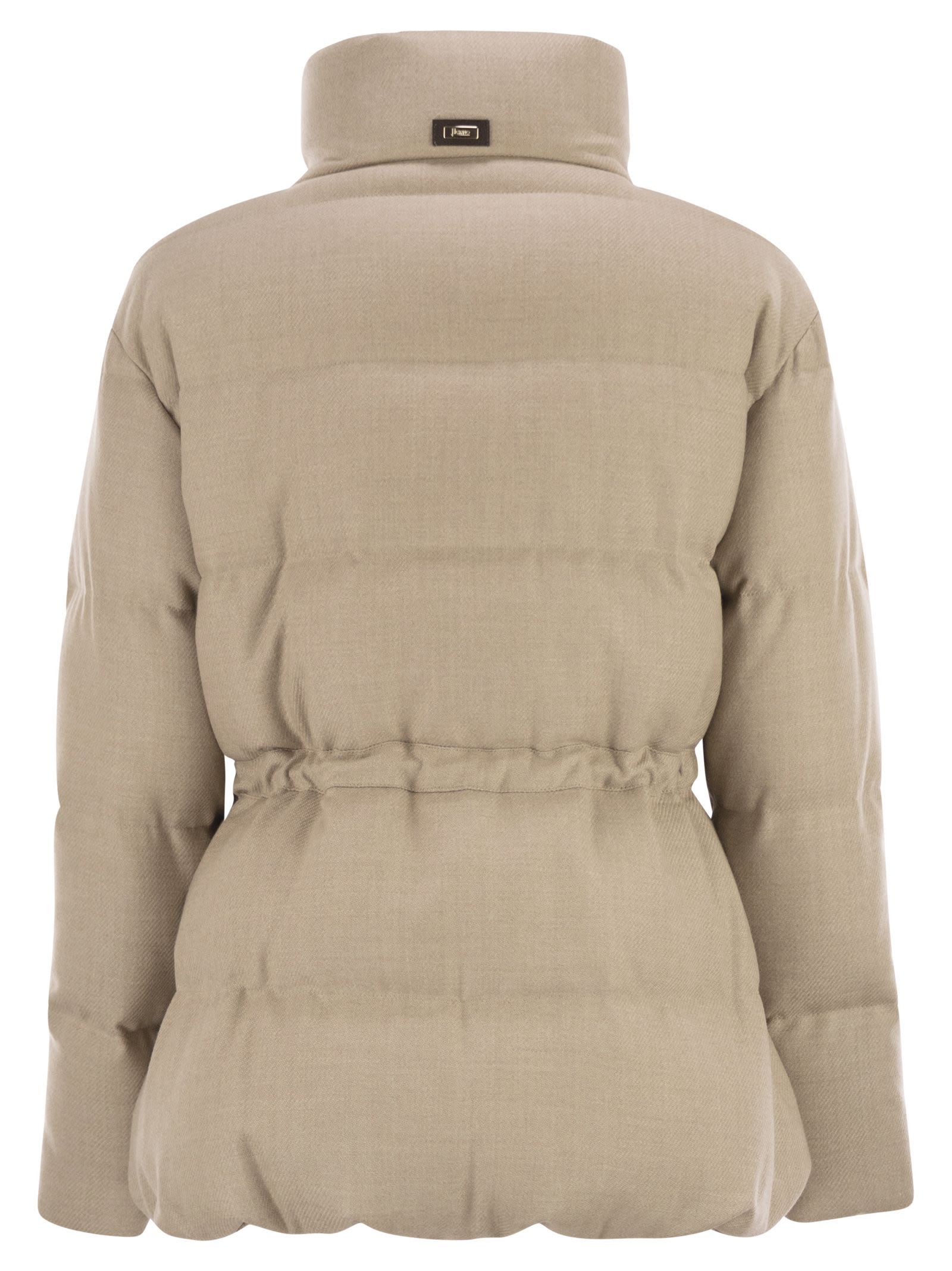 Herno Zipper Down Jacket In Neutral
