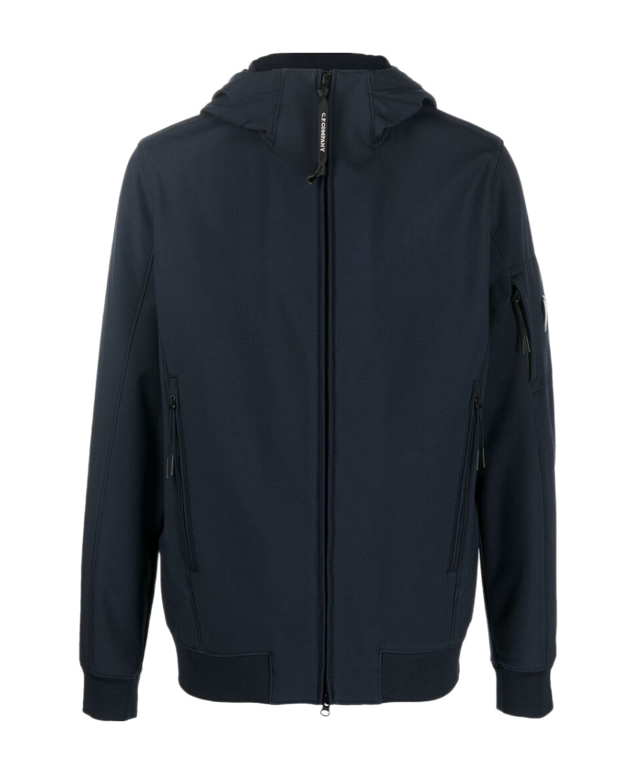 C.p. Company Lens Detail Hooded Jacket In Black