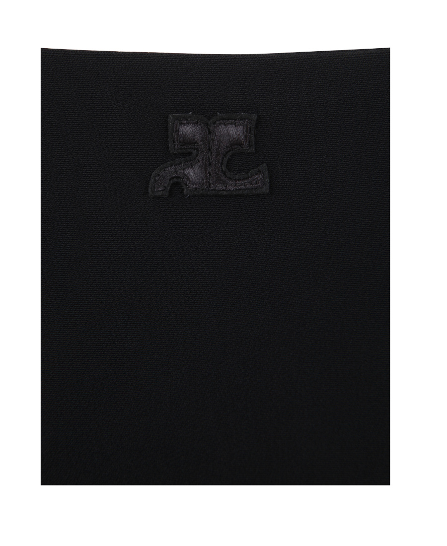 Courrèges Courreges Mini Dress With Strap And Buckle Detail. In Black