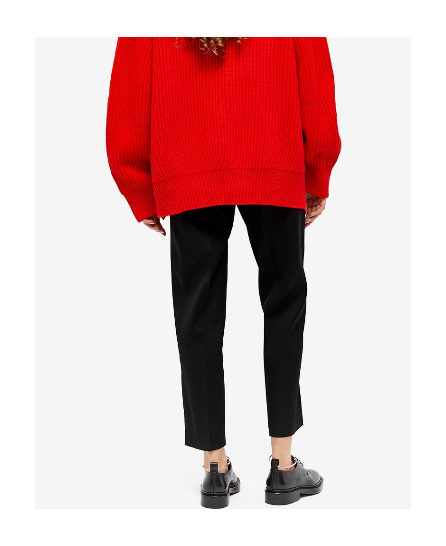 Jil Sander Cropped Tailored Trousers In Black