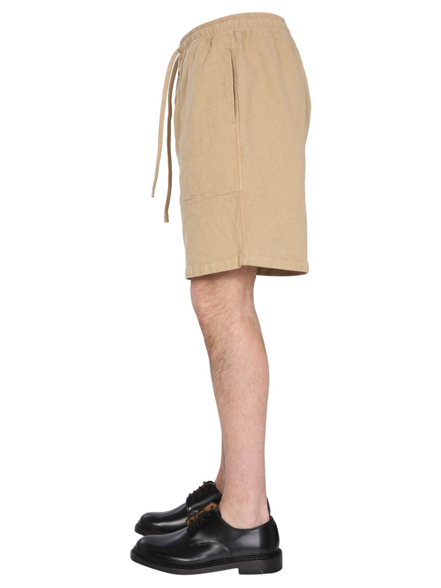 Ymc You Must Create Ymc Paisley Jacquard Shorts In Nude